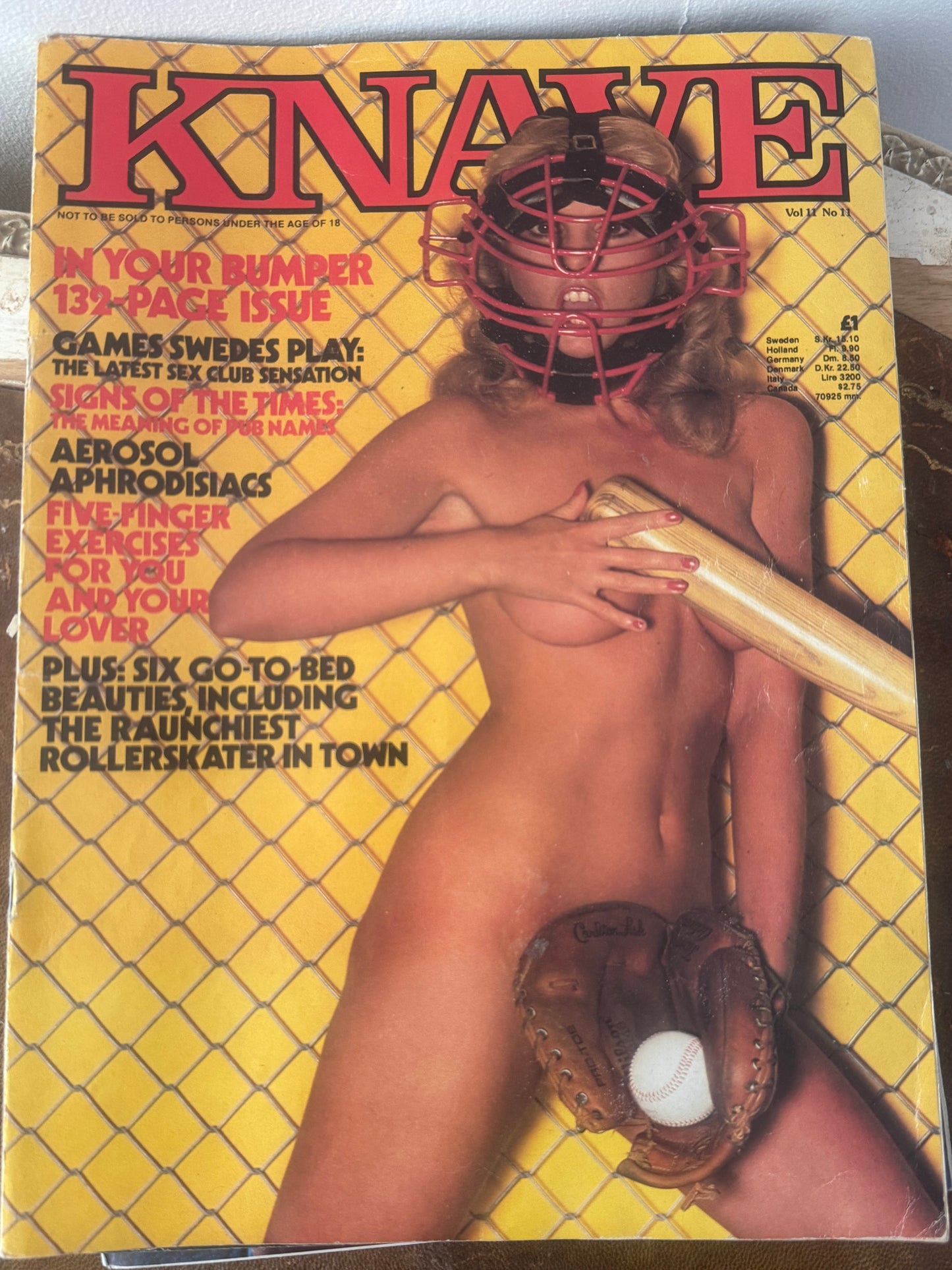 Vintage Knave Magazine Volume 11 Number 11 Six Go To Bed 1979 70s Adult Pornographic Magazine