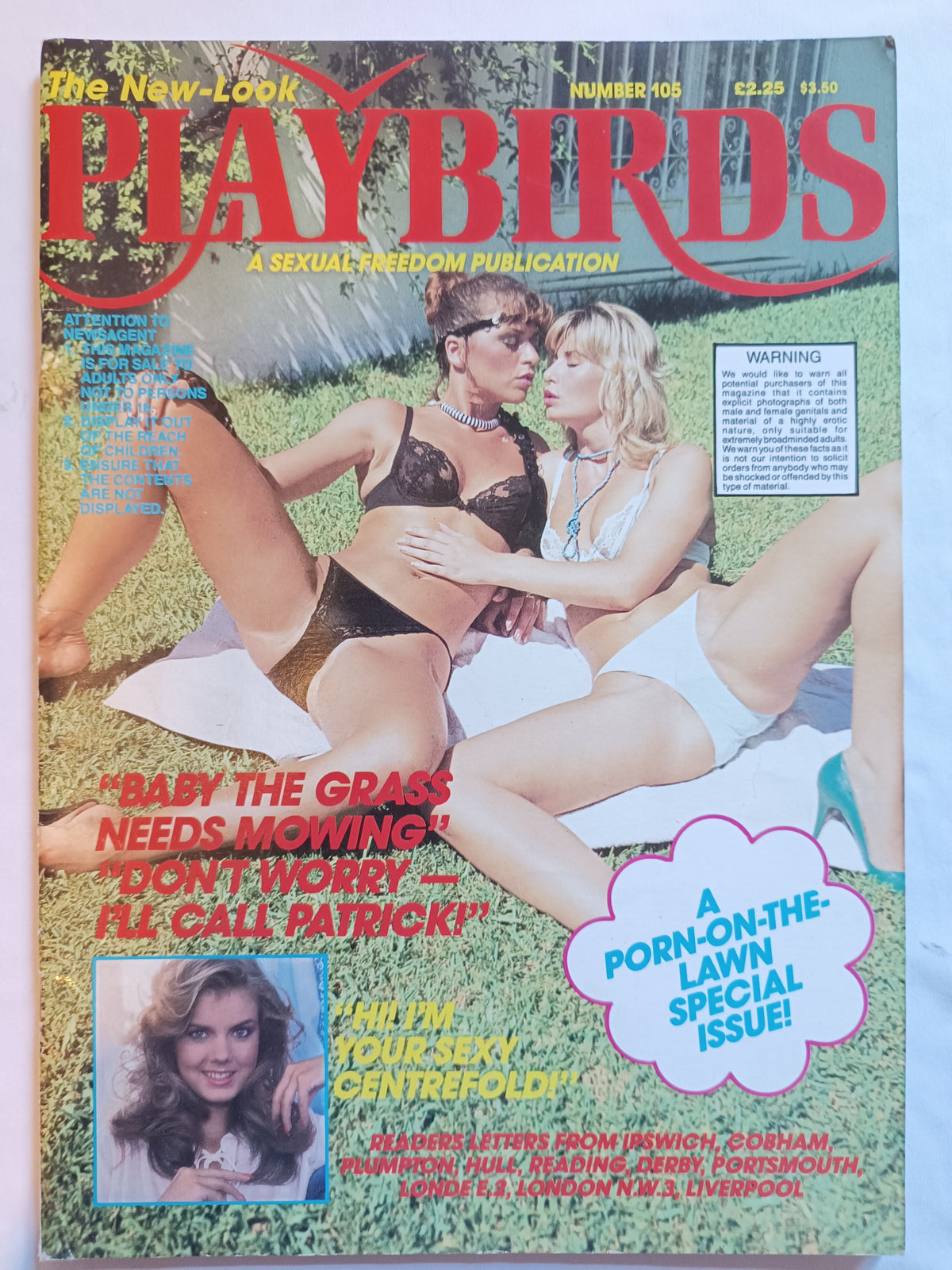 Vintage Playbirds Magazine Issue No 105 A Porn-On-The Lawn Special Issue - Throbbing Rocks