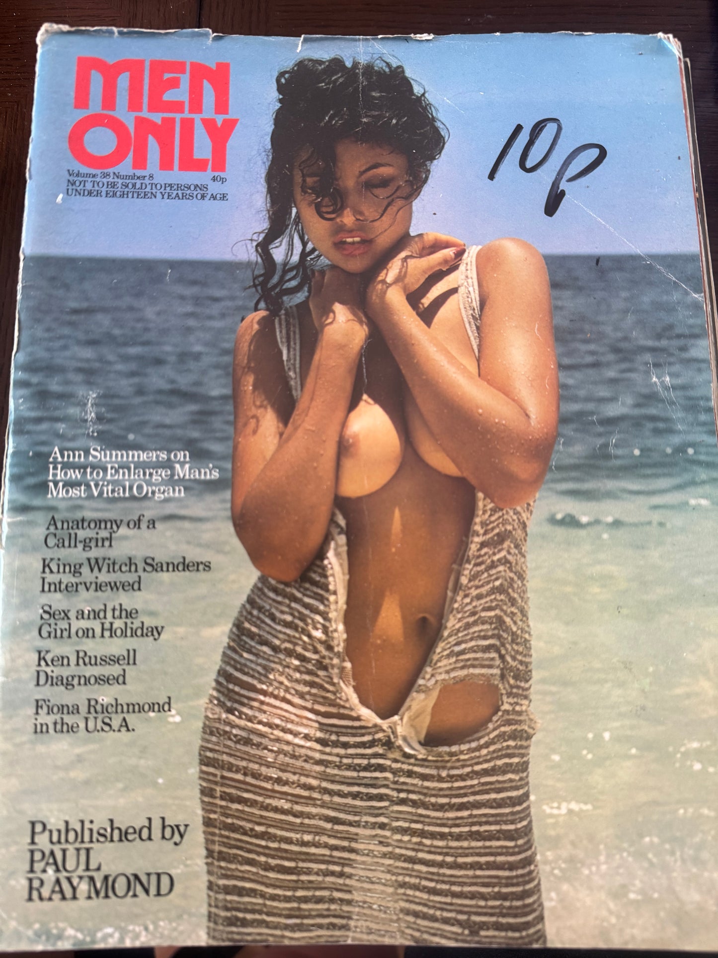 Vintage Men Only Volume 38 Number 8 1973 70s Adult Pornographic Magazine