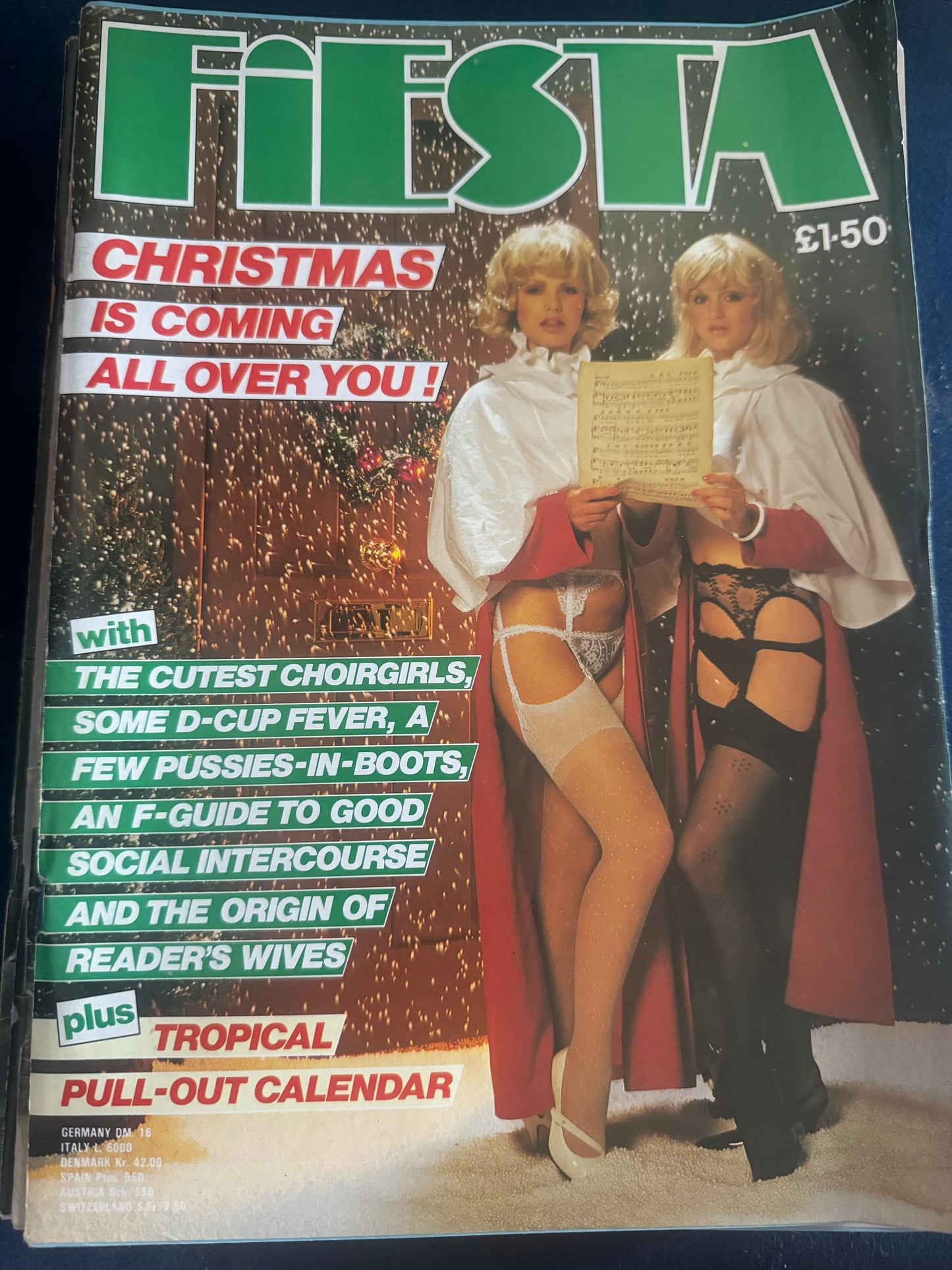 Vintage Fiesta Magazine Christmas Special 1984 Christmas Is Coming All Over You 80s Adult Pornographic Magazine