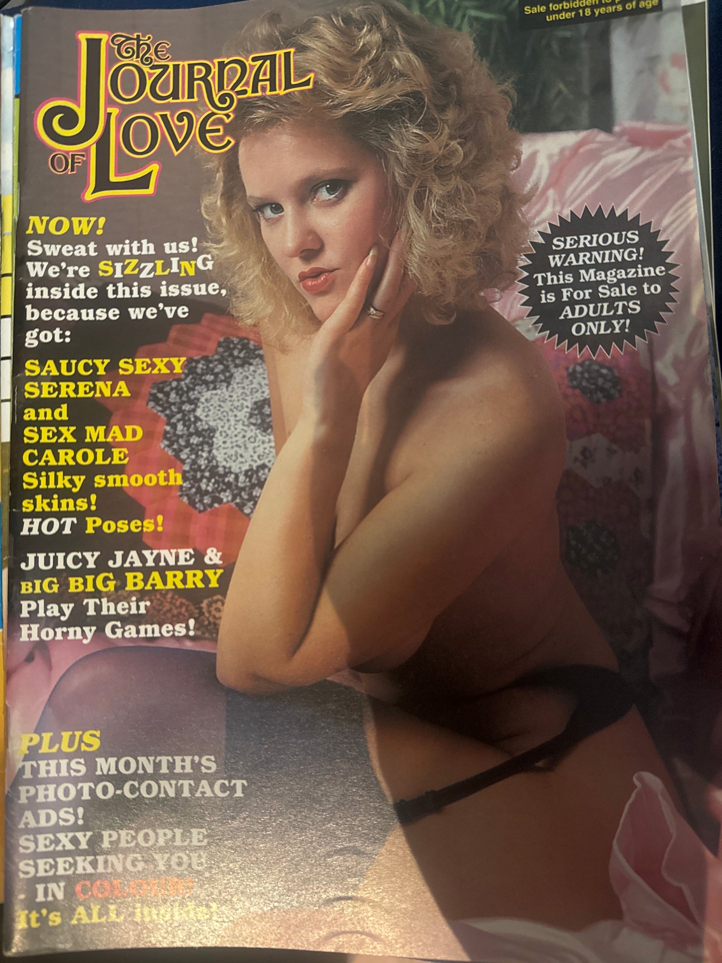 Vintage The Journal of Love Magazine Issue 150 90s Adult Pornographic Magazine