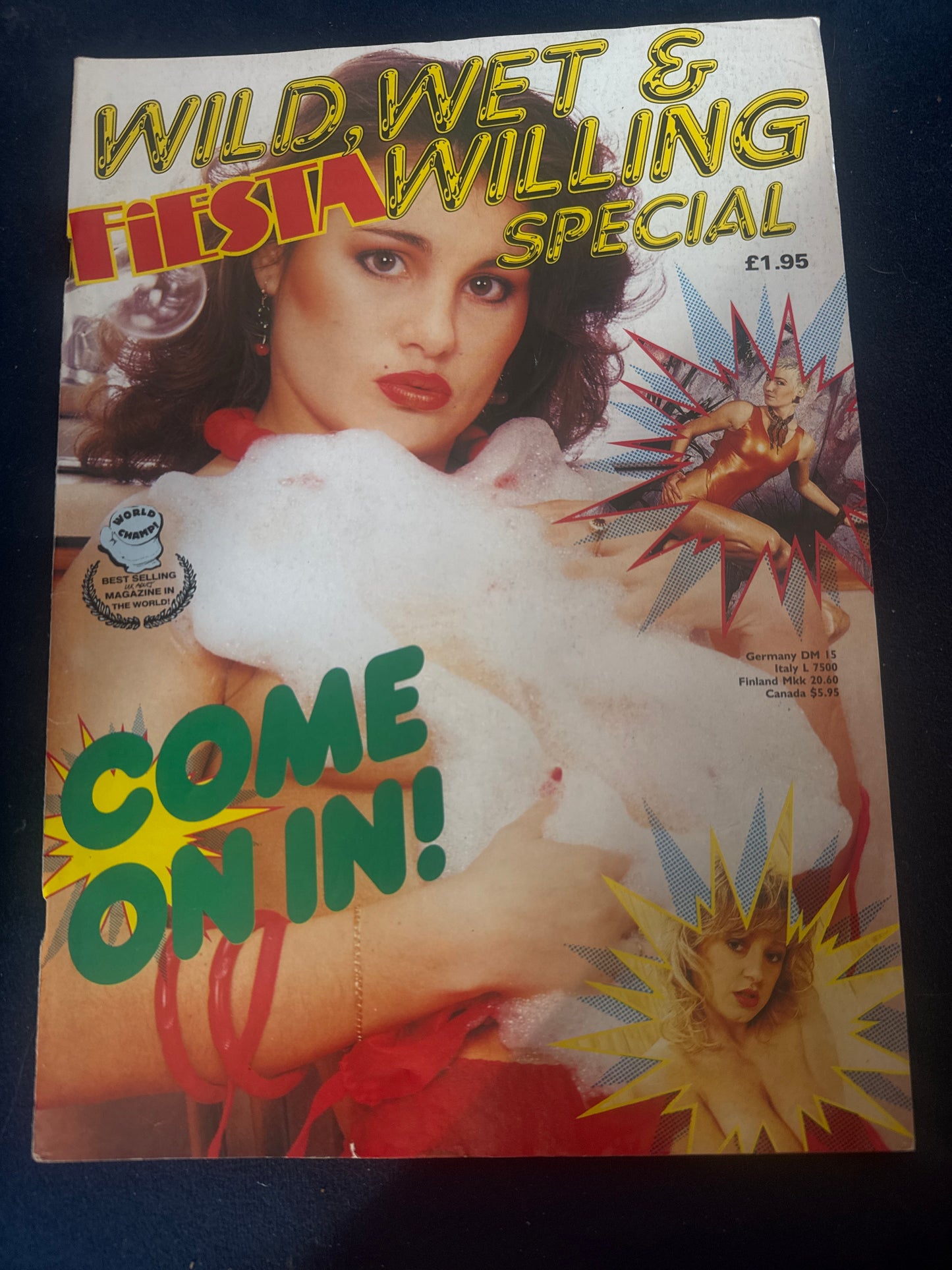 Vintage Fiesta Wild, Wet & Willing Fiesta Special 80s Adult Pornographic Magazine