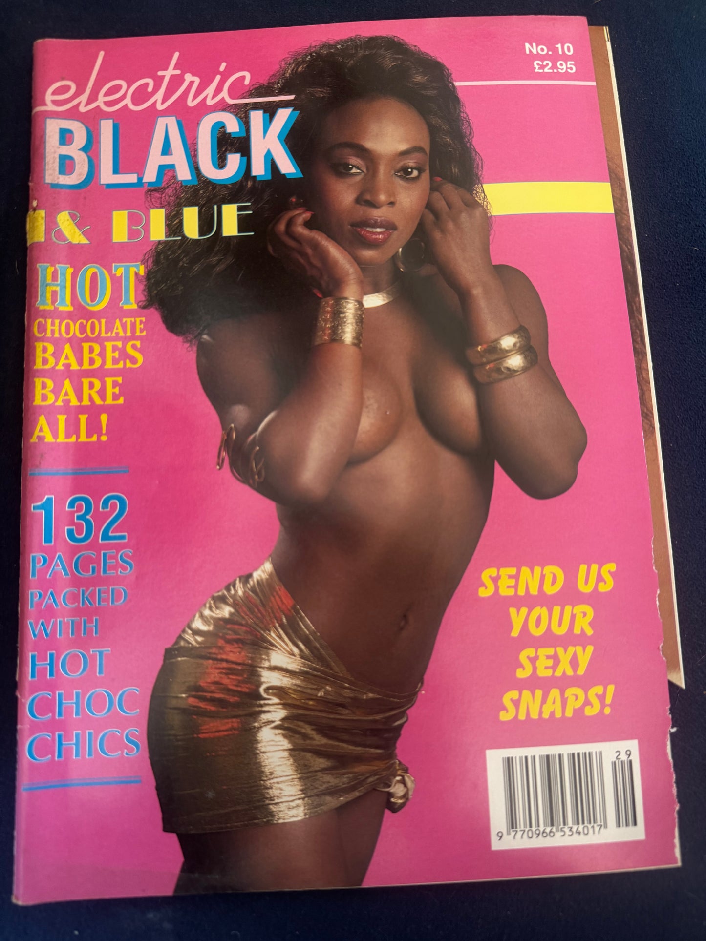 Vintage Electric Black & Blue No 10 Hot Chocolate Babes Bare All 90s Adult Pornographic Magazine