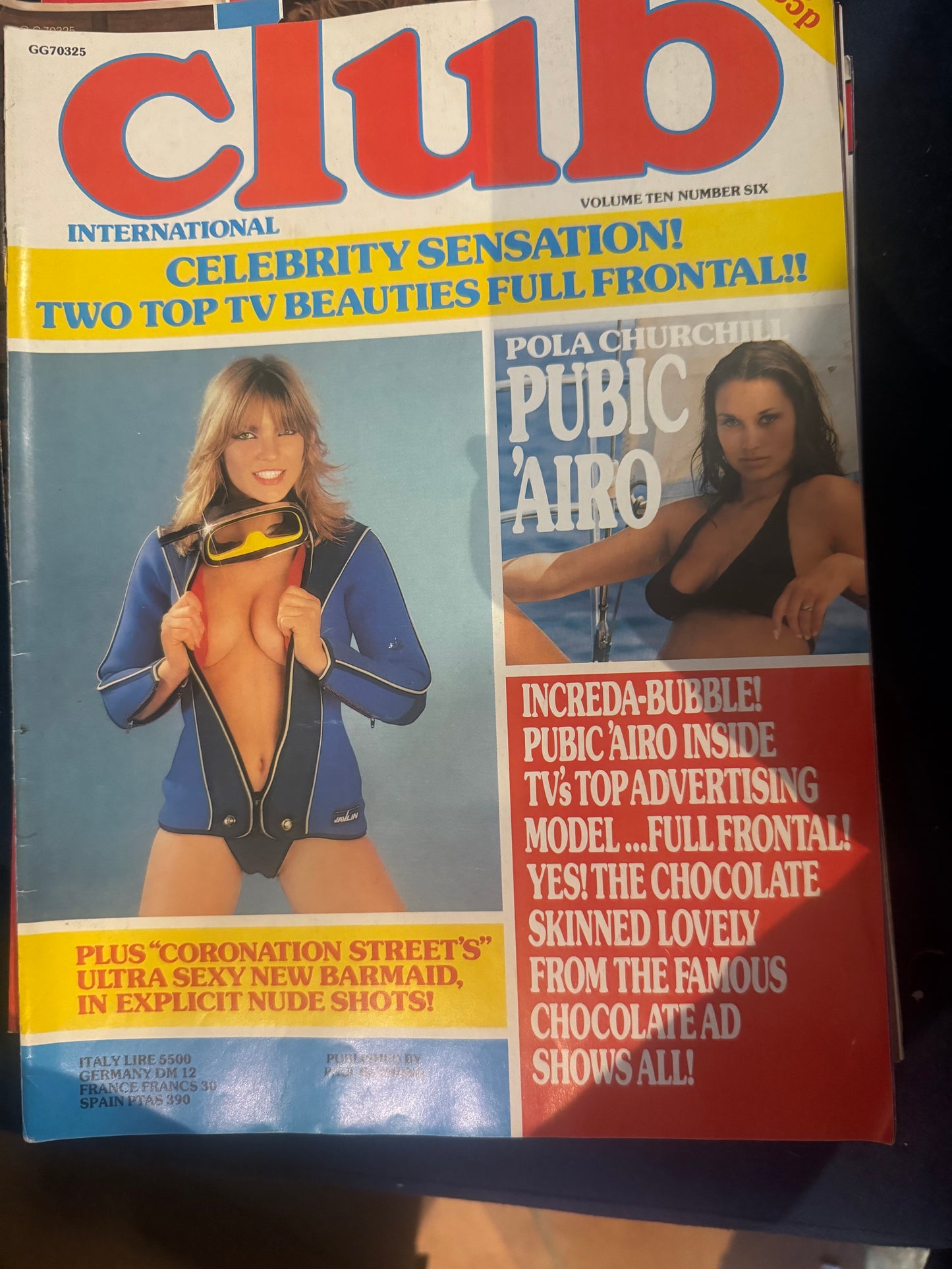 Vintage Club international Magazine Volume 10 Volume 6 Celebrity Sensation 80s Adult Pornographic Magazine