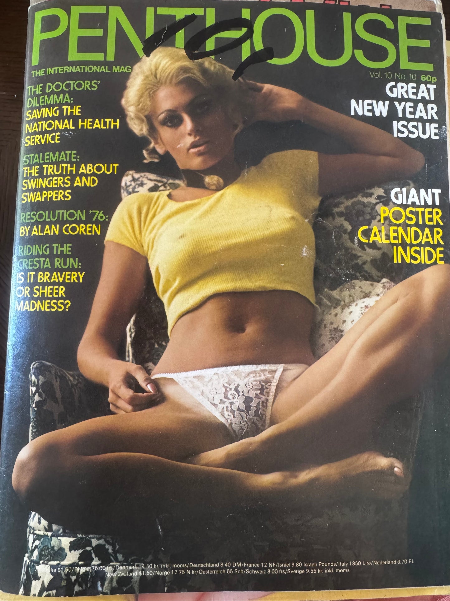Vintage Penthouse Magazine Vol 10 No 10 1976 70s Adult Pornographic Magazine
