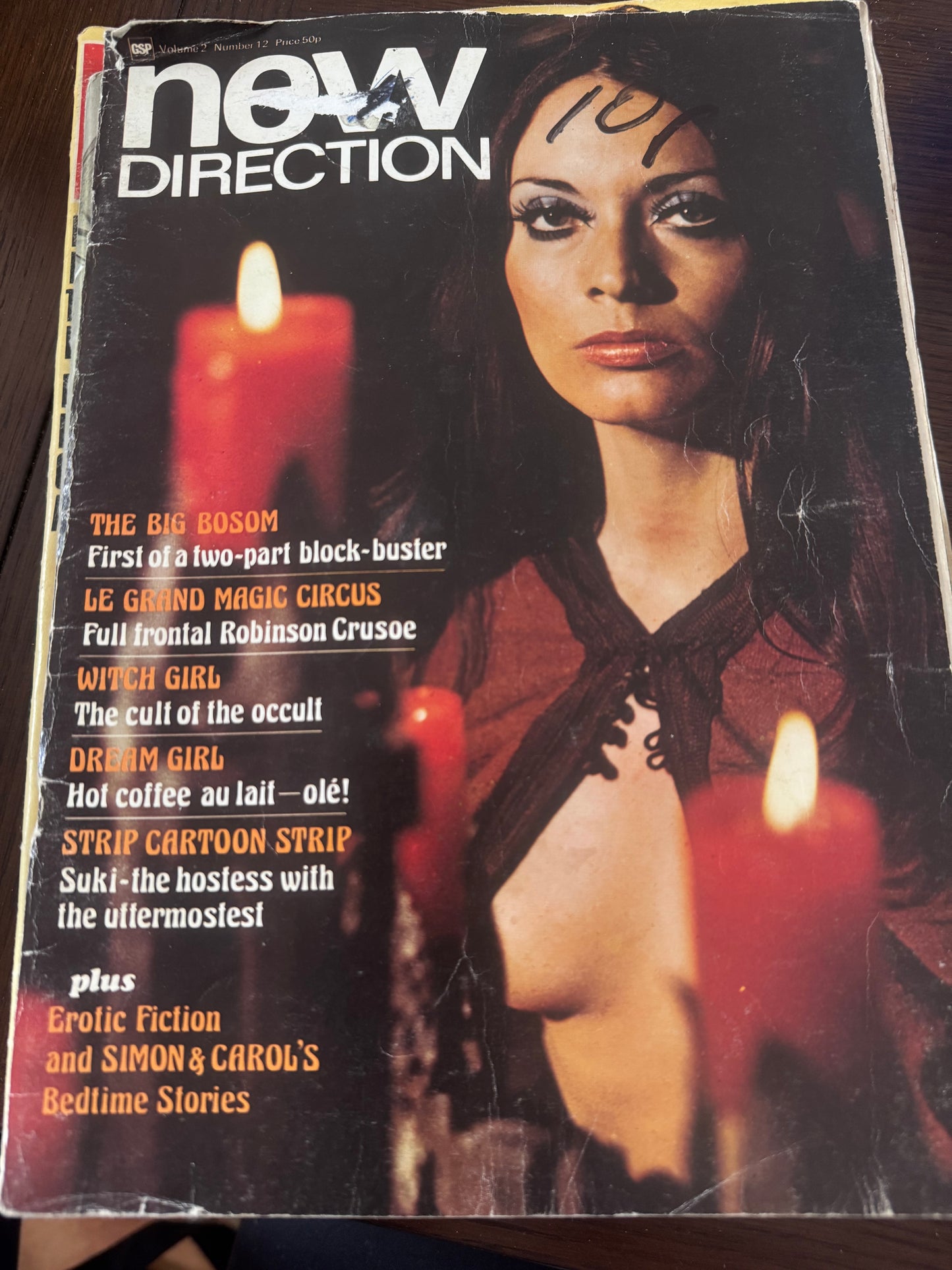 Vintage New Direction Magazine Volume 2 Number 12 1973 70s Adult Pornographic Magazine