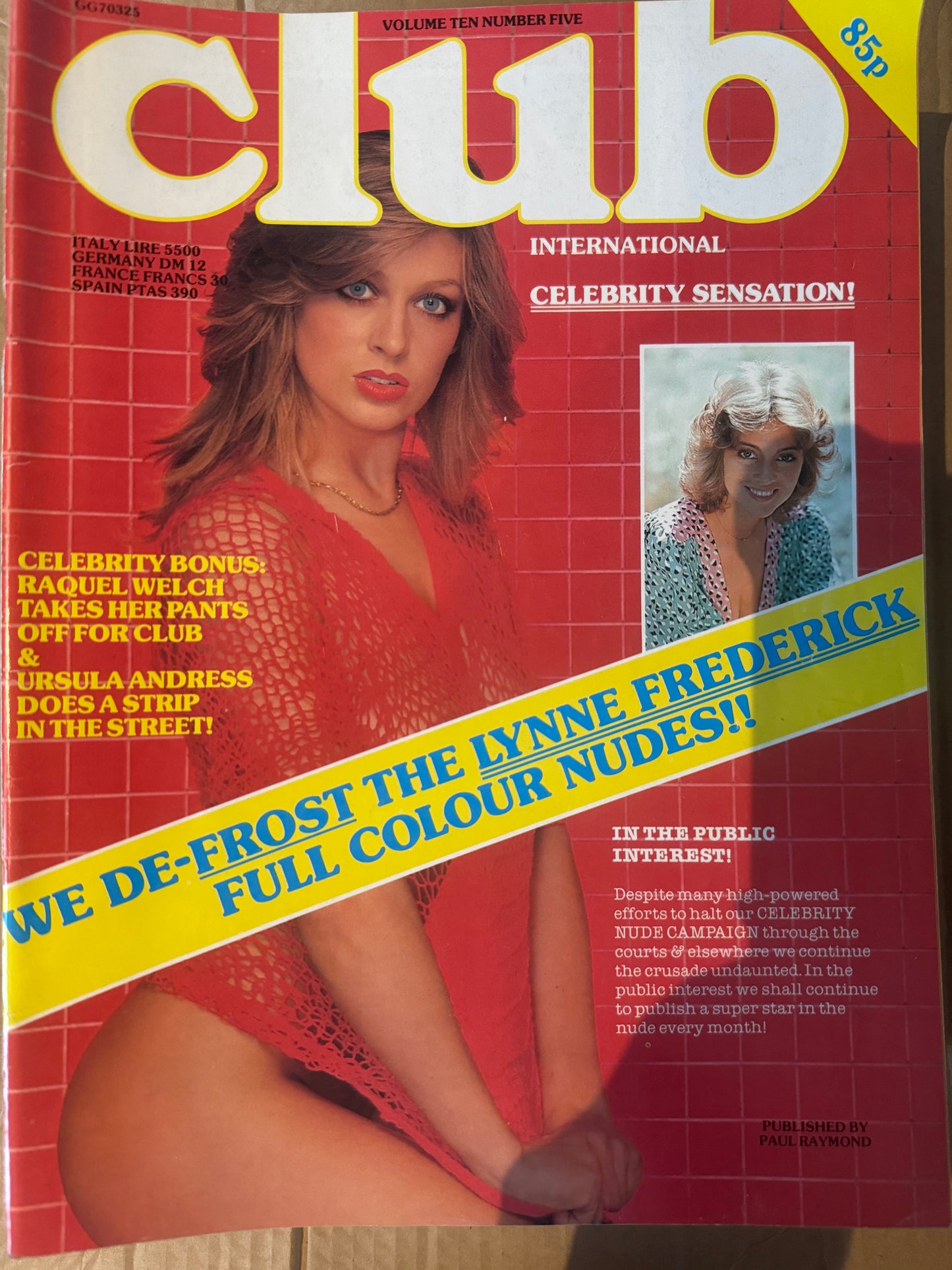 Vintage Club international Magazine Volume 10 Number 5 Celebrity Sensation! 80s Adult Pornographic Magazine