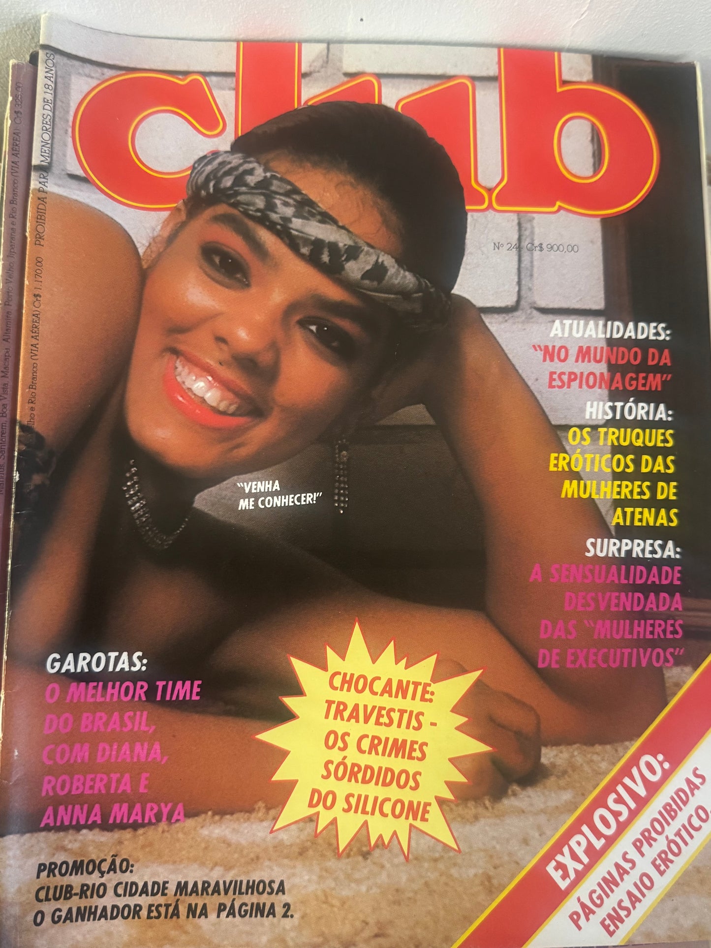 Vintage Club Magazine Number 24 Portuguese Edition 1983 80s Adult Pornographic Magazine