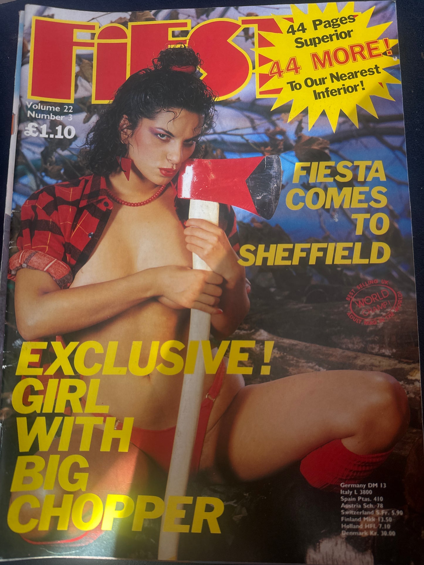 Vintage Fiesta Magazine Volume 22 Number 3 Fiesta Come To Sheffield 80s Adult Pornographic Magazine