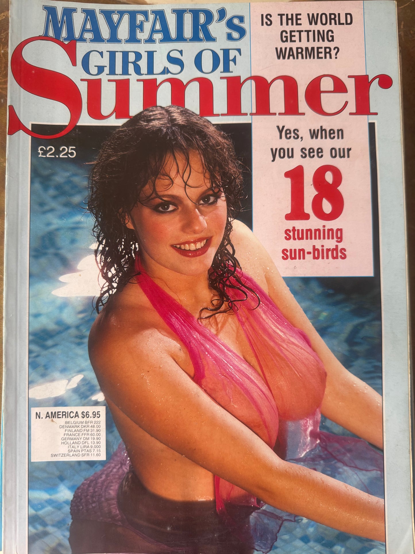 Vintage Mayfair Girls of Summer Magazine Number 3 Tony Shiletto 1989 80s Adult Pornographic Magazine