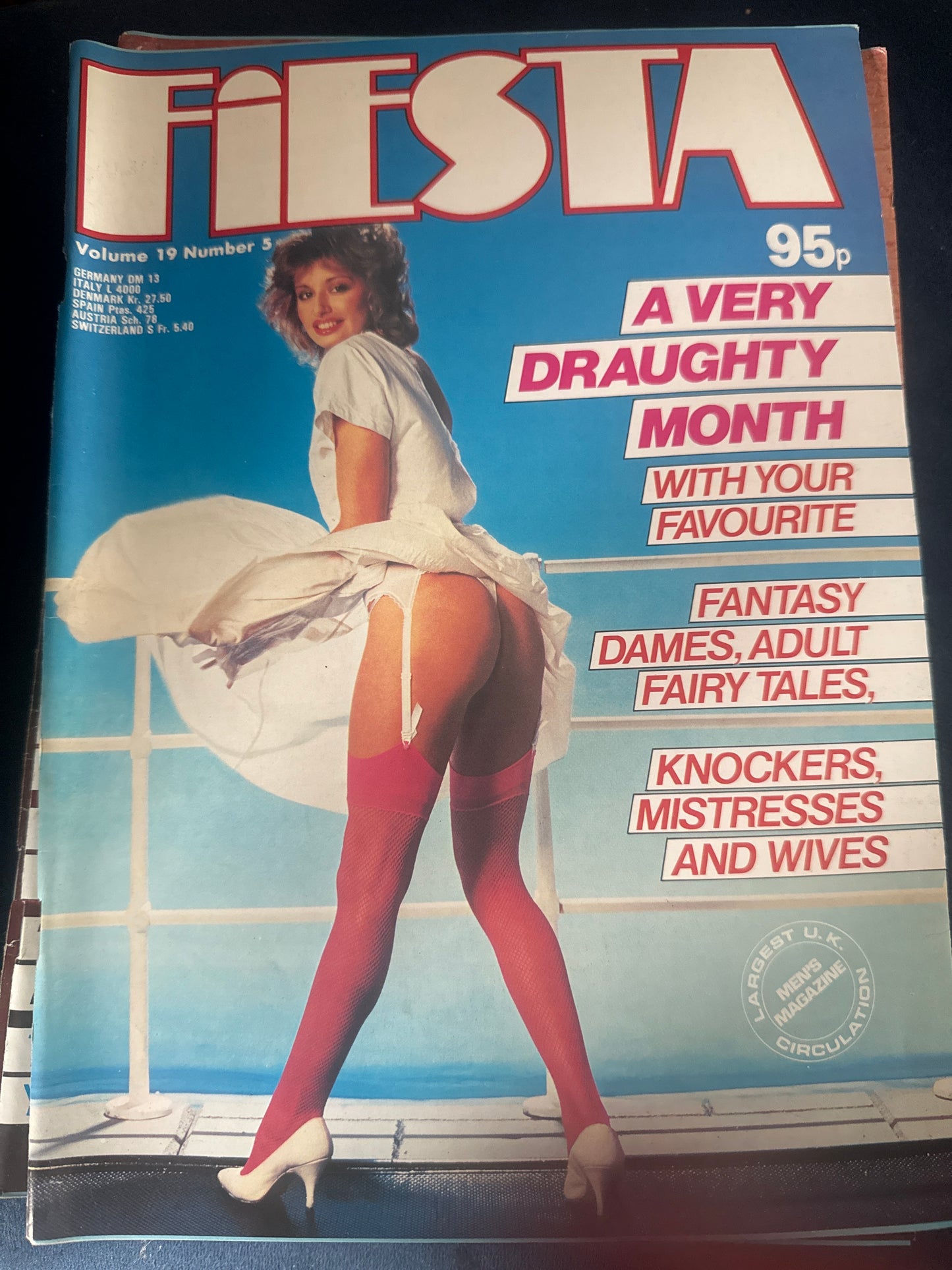 Vintage Fiesta Magazine Volume 19 Number 5 A Very Draughty Month 80s Adult Pornographic Magazine
