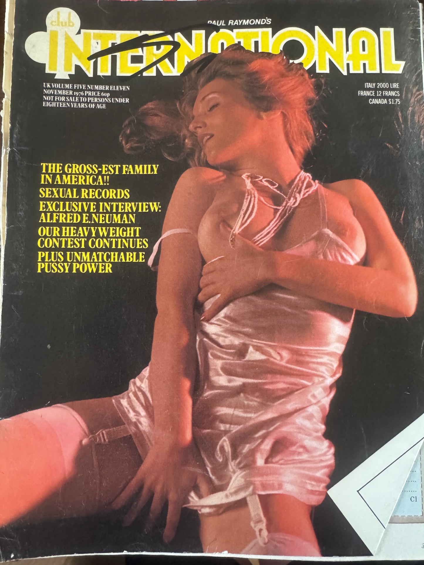 Vintage Club International Volume 5 Number 11 1976 70s Adult Pornographic Magazine