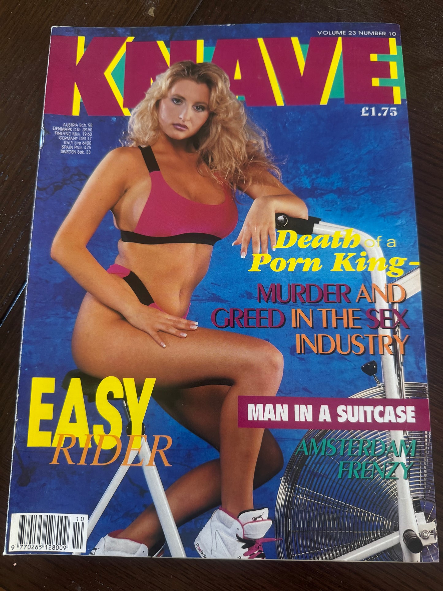 Vintage Knave Volume 23 Number 10 Death of a Porn King 90s Adult Pornographic Magazine
