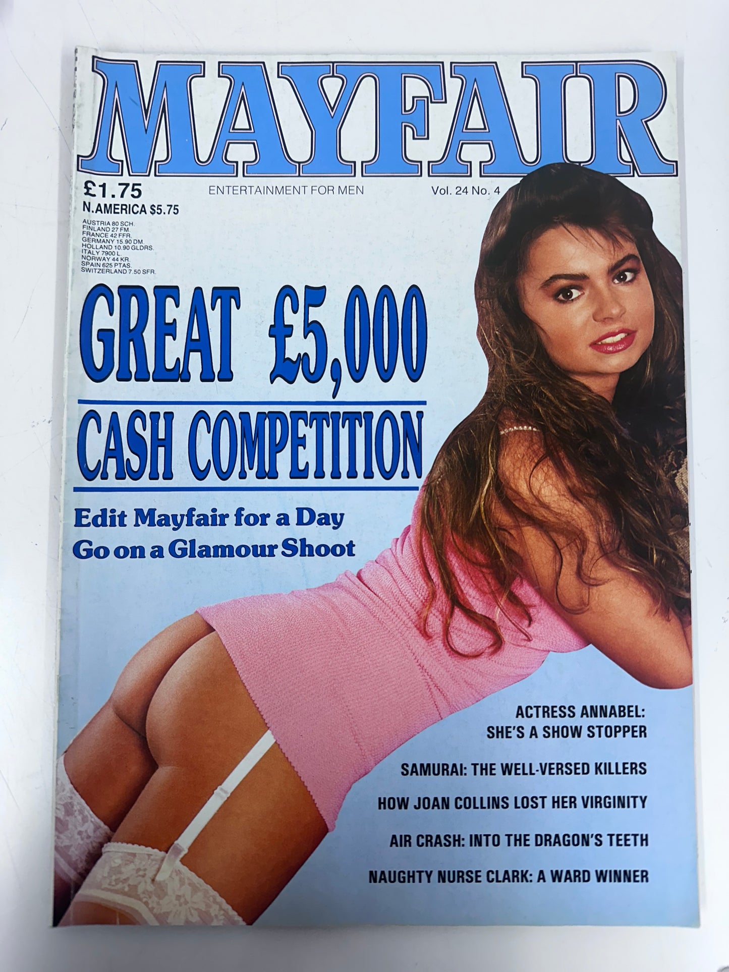 Vintage Mayfair Magazine Vol 24 No 4 Annabel Stewart: She's A Show Stopper 80s Adult Pornographic Magazine
