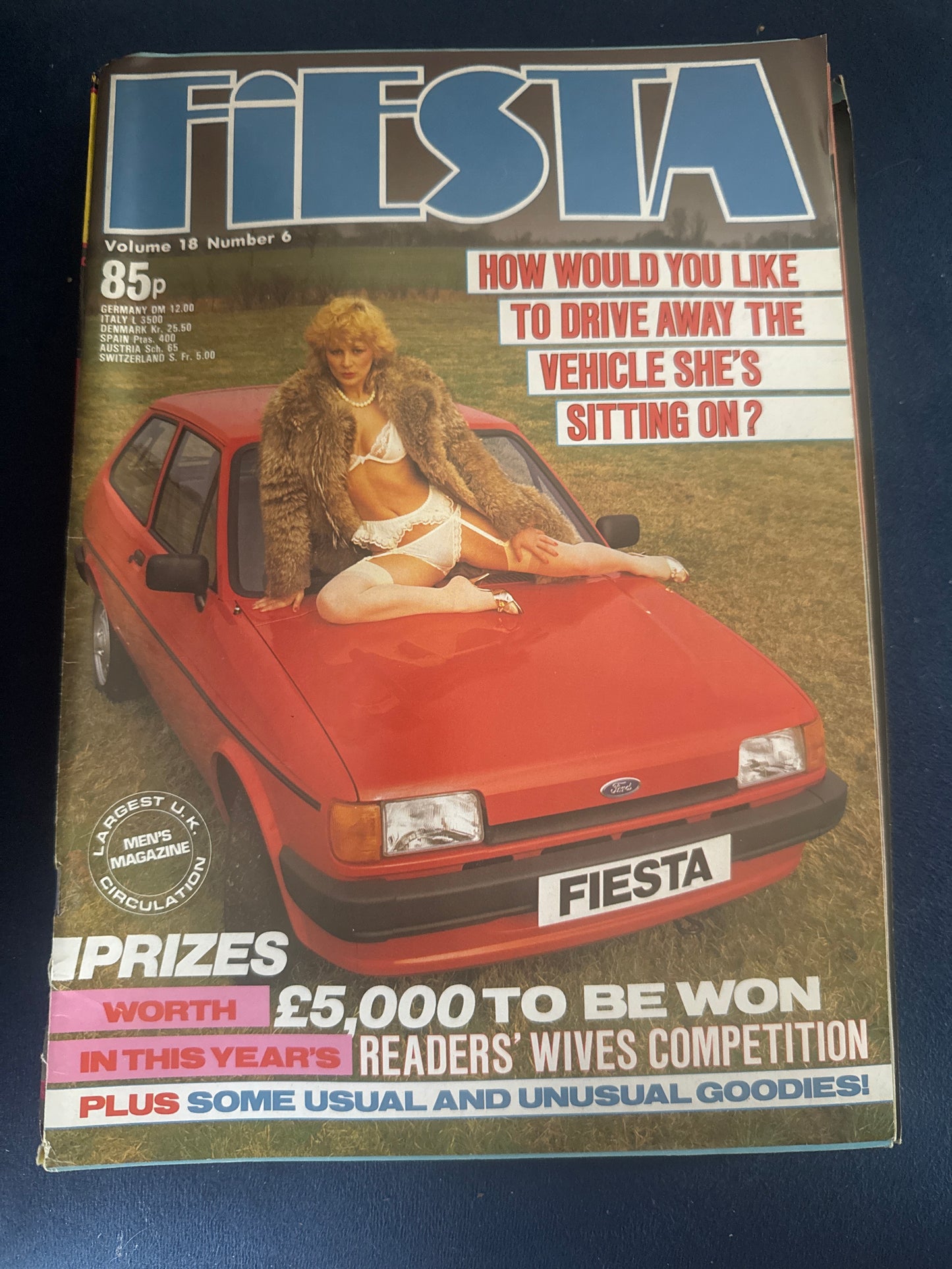 Vintage Fiesta Magazine Volume 18 Number 6 80s Adult Pornographic Magazine