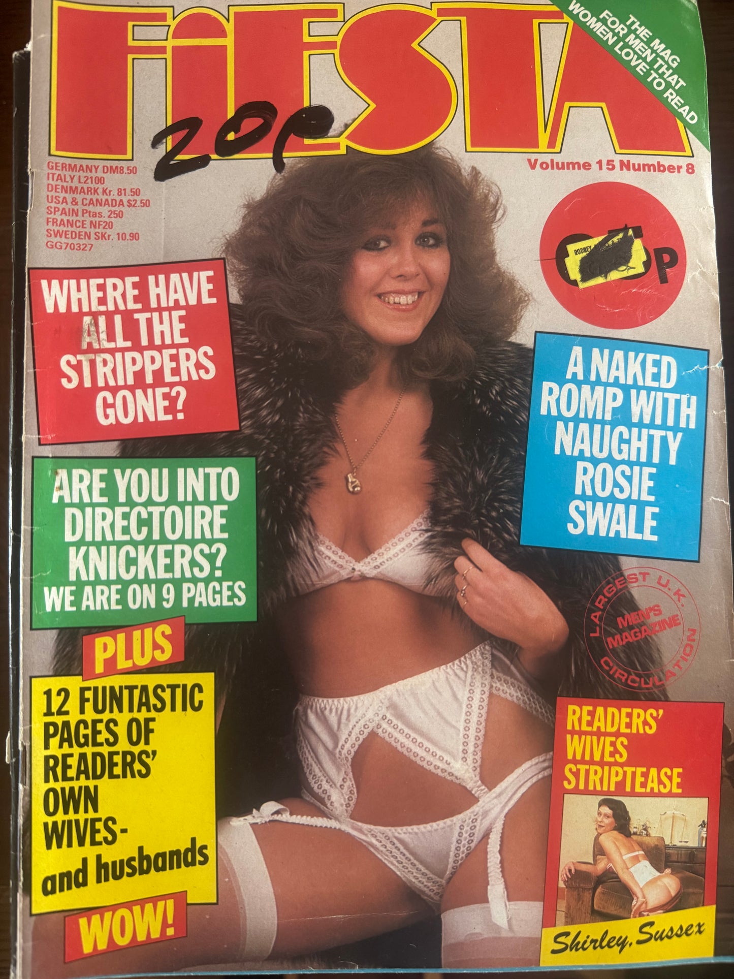 Vintage Fiesta Magazine Volume 15 Number 8 80s Adult Pornographic Magazine