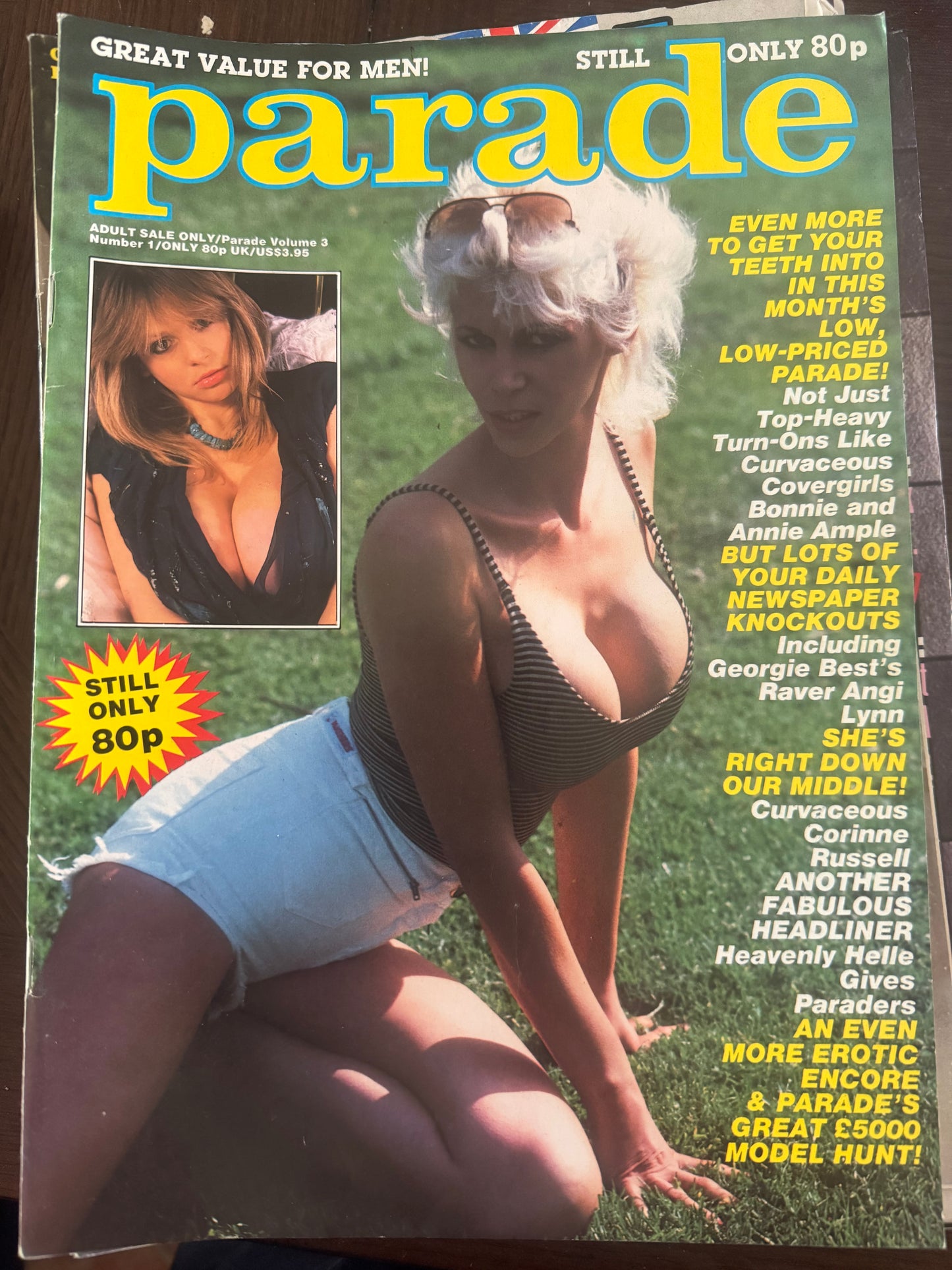 Vintage Parade Magazine Volume 3 Number 1 Curvaceous Covergirls 80s Adult Pornographic Magazine