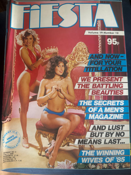 Vintage Fiesta Magazine Volume 19 Number 12 And Now ForYour Titillation 80s Adult Pornographic Magazine