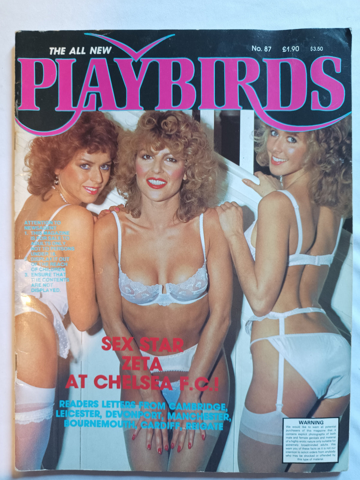 Vintage Playbirds Magazine Issue No 87 Sex Star Zeta at Chelsea F.C. - Throbbing Rocks