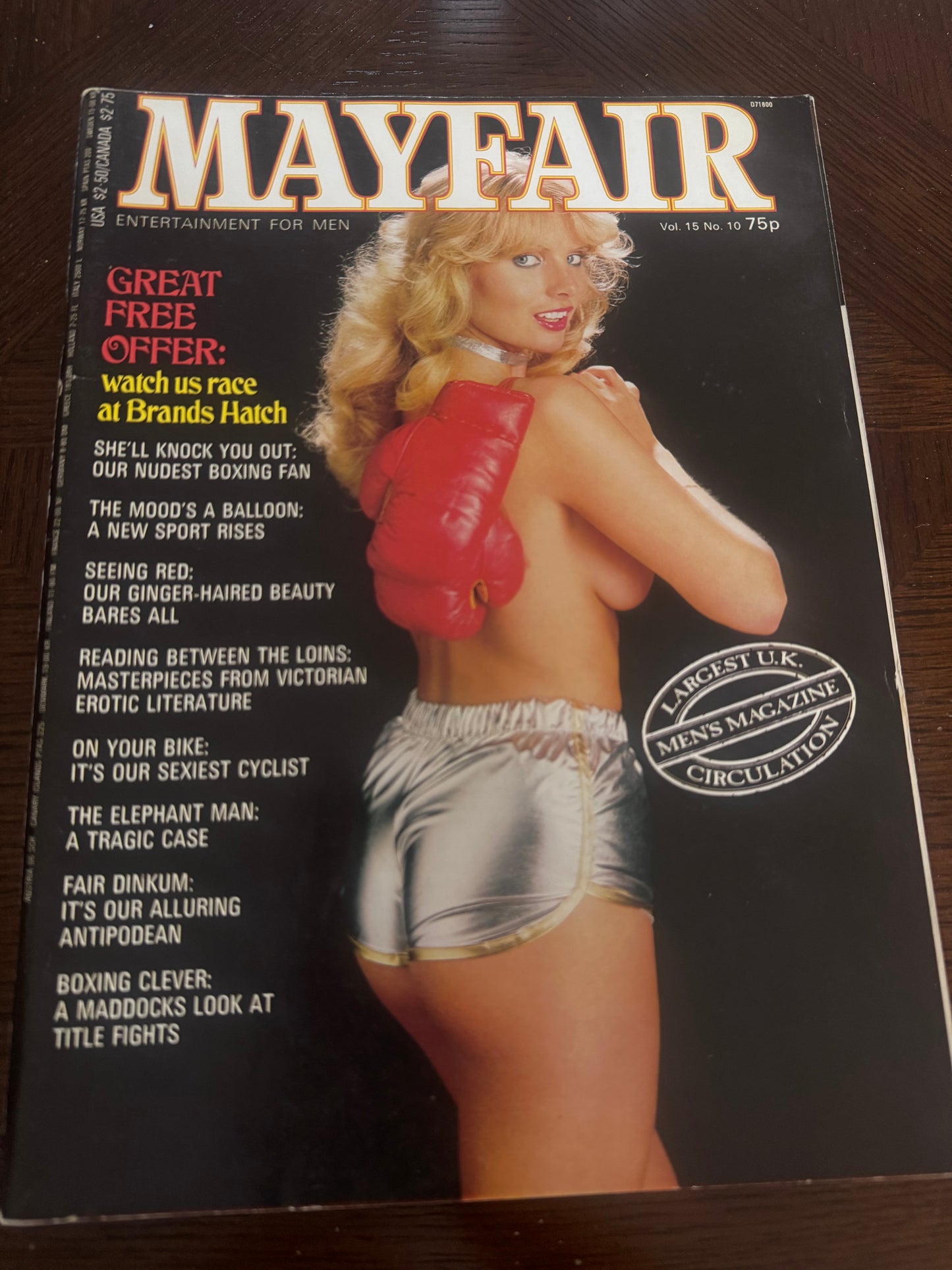 Vintage Mayfair Magazine Vol 15 No 10 Cover Girl  Angela Biggs 1980 80s Adult Pornographic Magazine