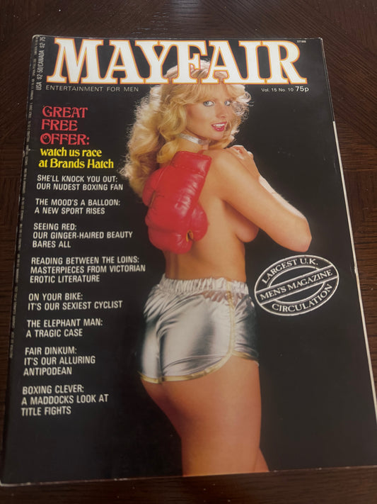 Vintage Mayfair Magazine Vol 15 No 10 Cover Girl  Angela Biggs 1980 80s Adult Pornographic Magazine