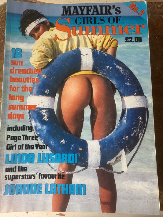 Vintage Mayfair Magazine Girls Of Summer No 2 - Linda Lusardi , Joanne Latham 1987 80s Adult Pornographic Magazine