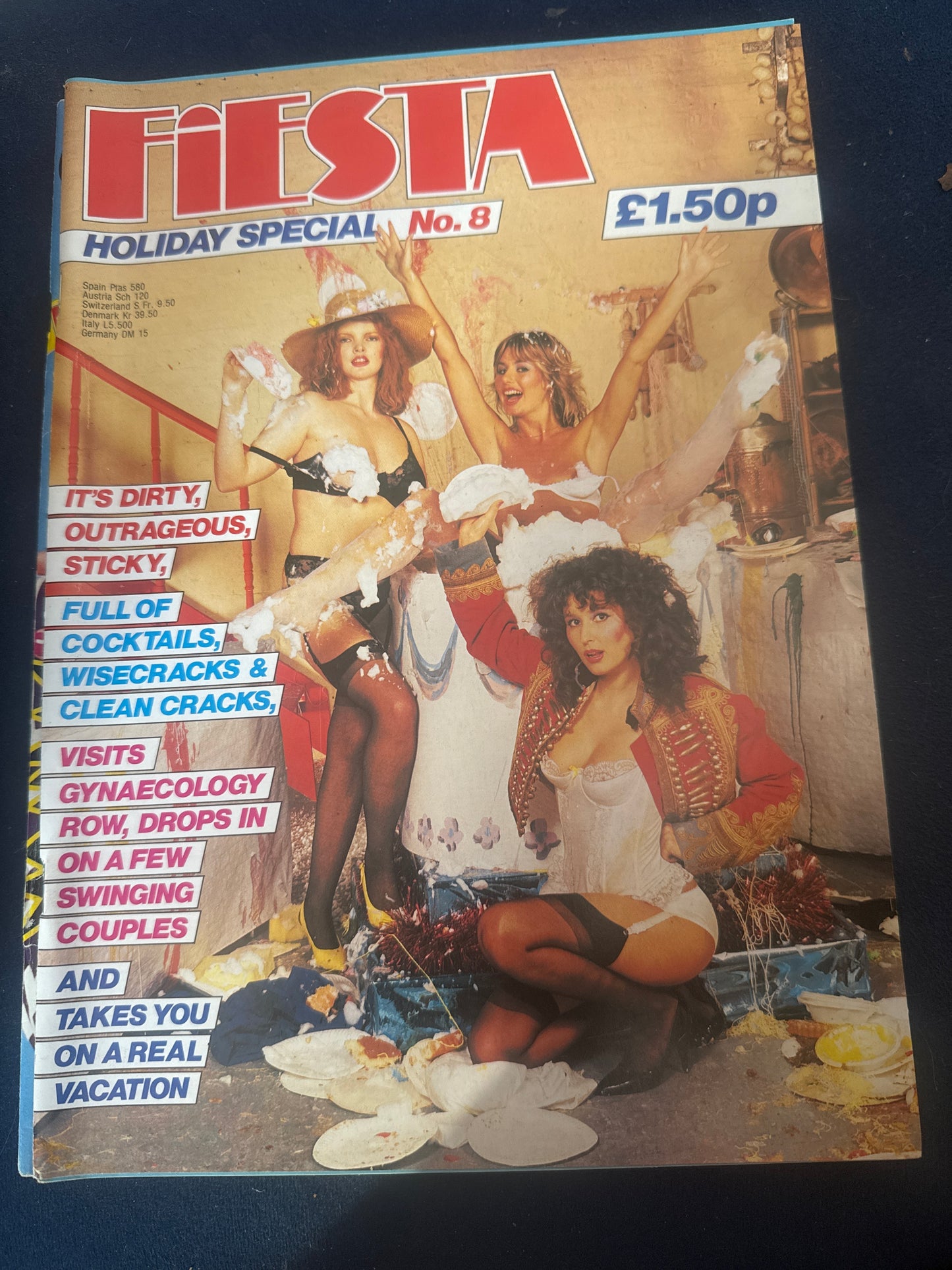 Vintage Fiesta Holiday Special No 8 It's Dirty, Outrageous, Sticky 80s Adult Pornographic Magazine