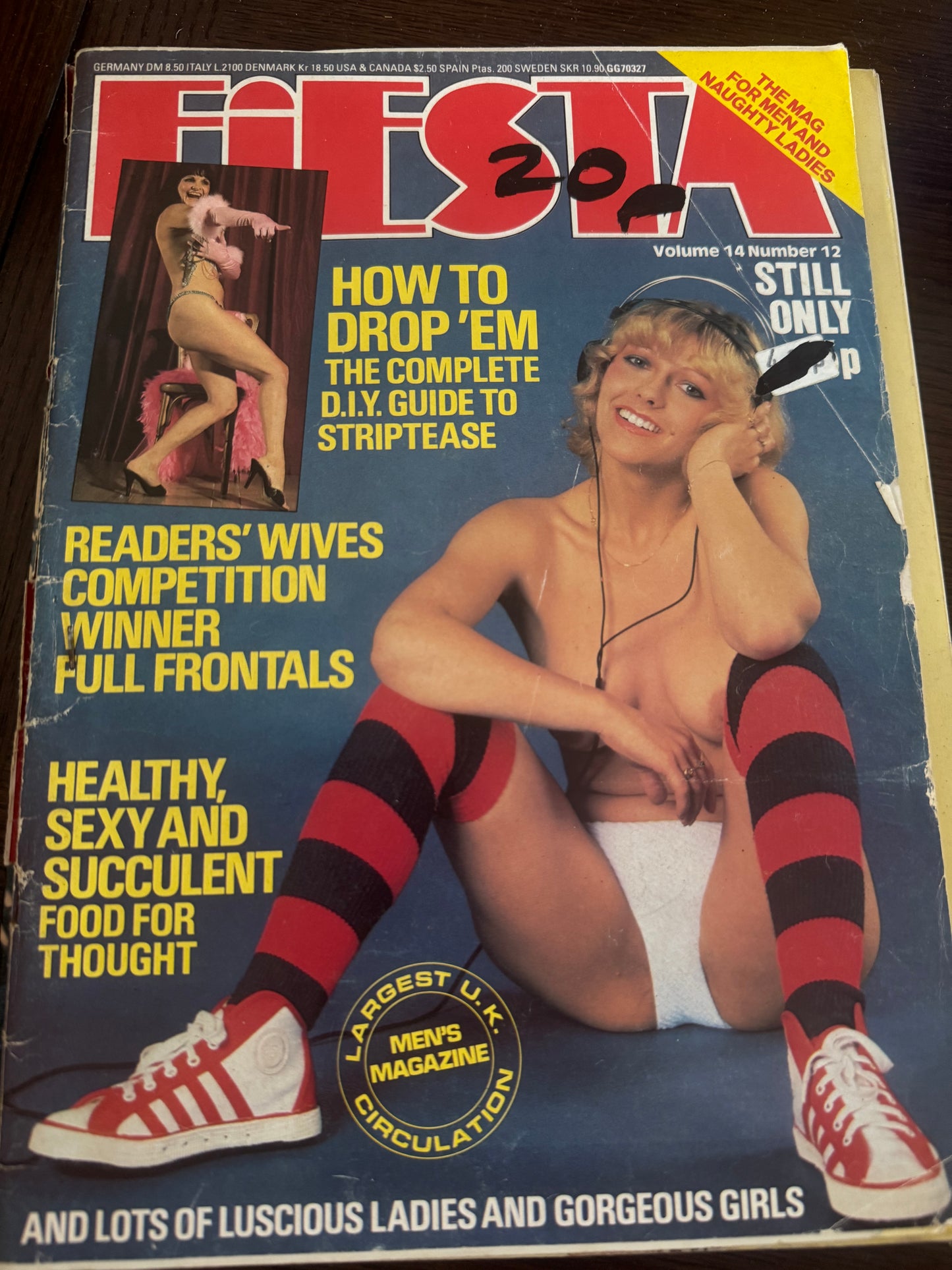Vintage Fiesta Magazine Volume 14 Number 12 1980 80s Adult Pornographic Magazine