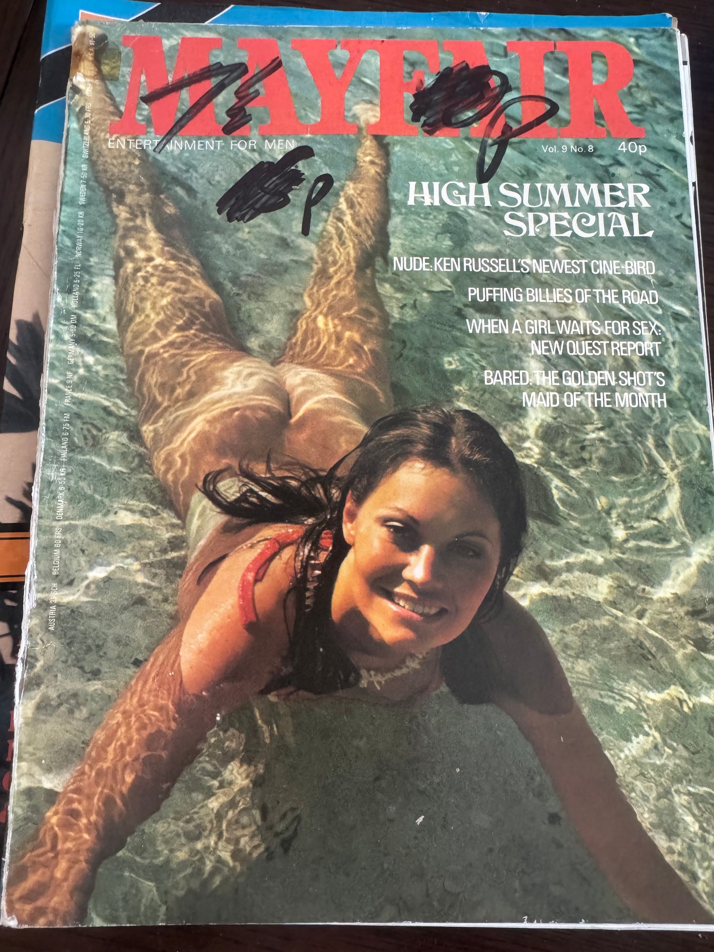Vintage Mayfair Magazine Vol 9 No 8 1974 70s Adult Pornographic Magazine