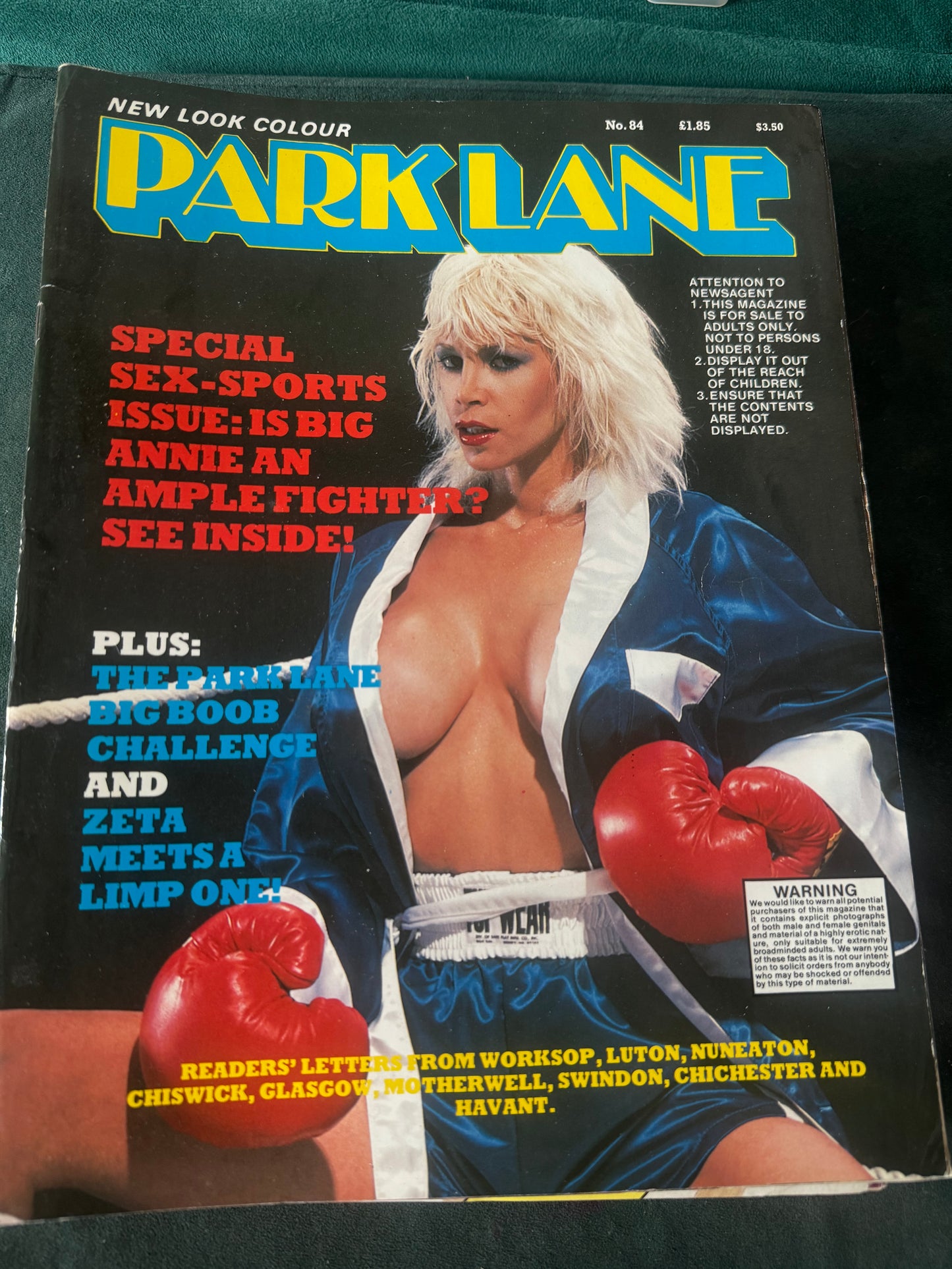 Vintage Park Lane Magazine No 84 The Big Boob Challenge 1982 80s Adult Pornographic Magazine