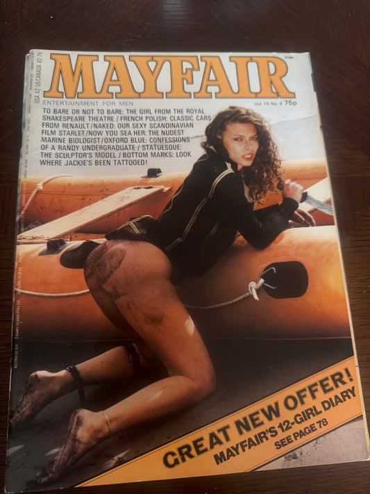 Vintage Mayfair Magazine Vol 15 No 9 1980 80s Adult Pornographic Magazine
