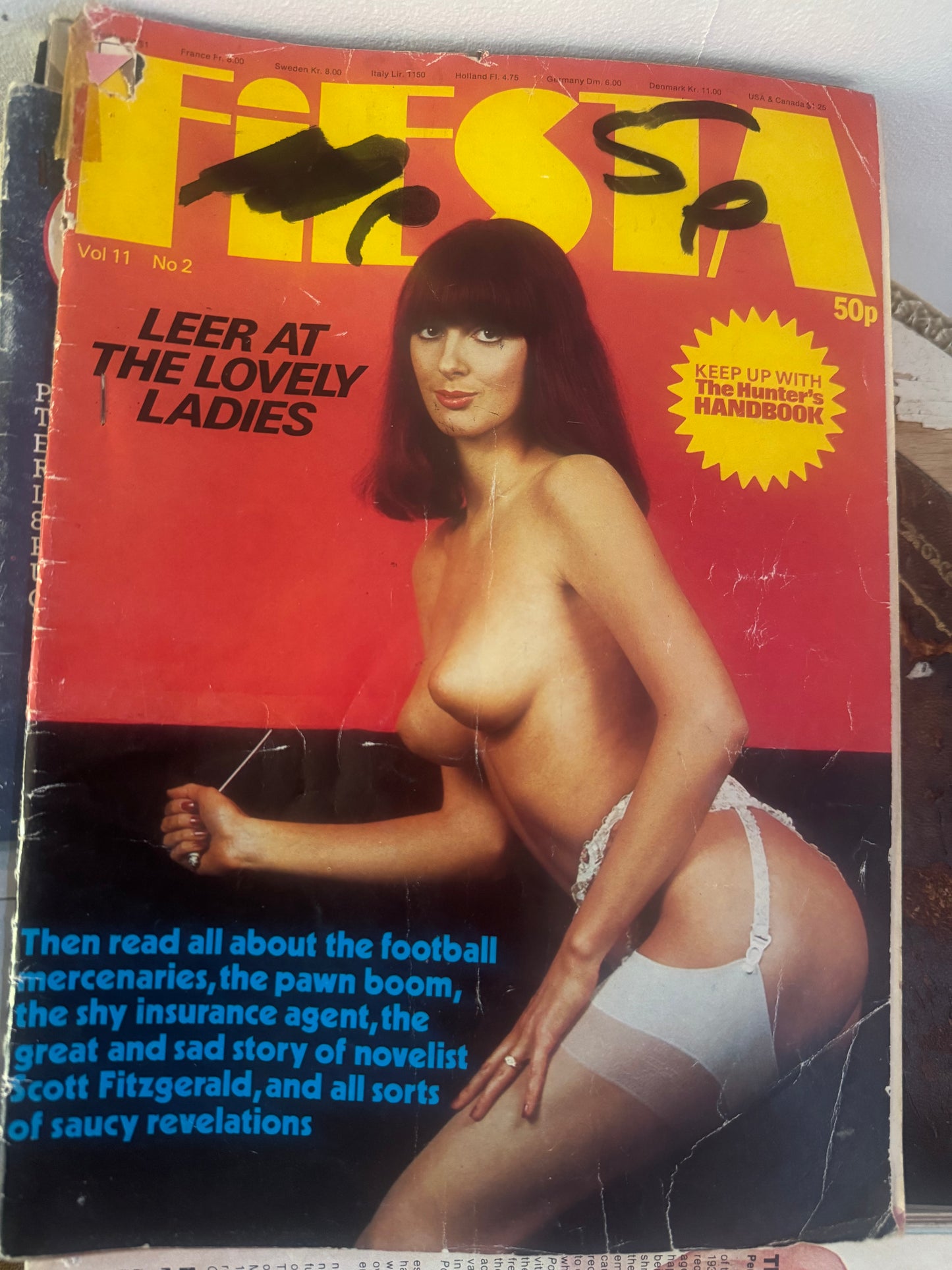 Vintage Fiesta Magazine Volume 11 No 2 Leer at the Lovely Ladies 70s Adult Pornographic Magazine