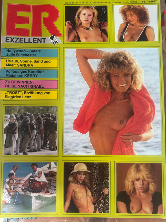 Vintage ER Exzellent German Magazine 1986 80s Adult Pornographic Magazine