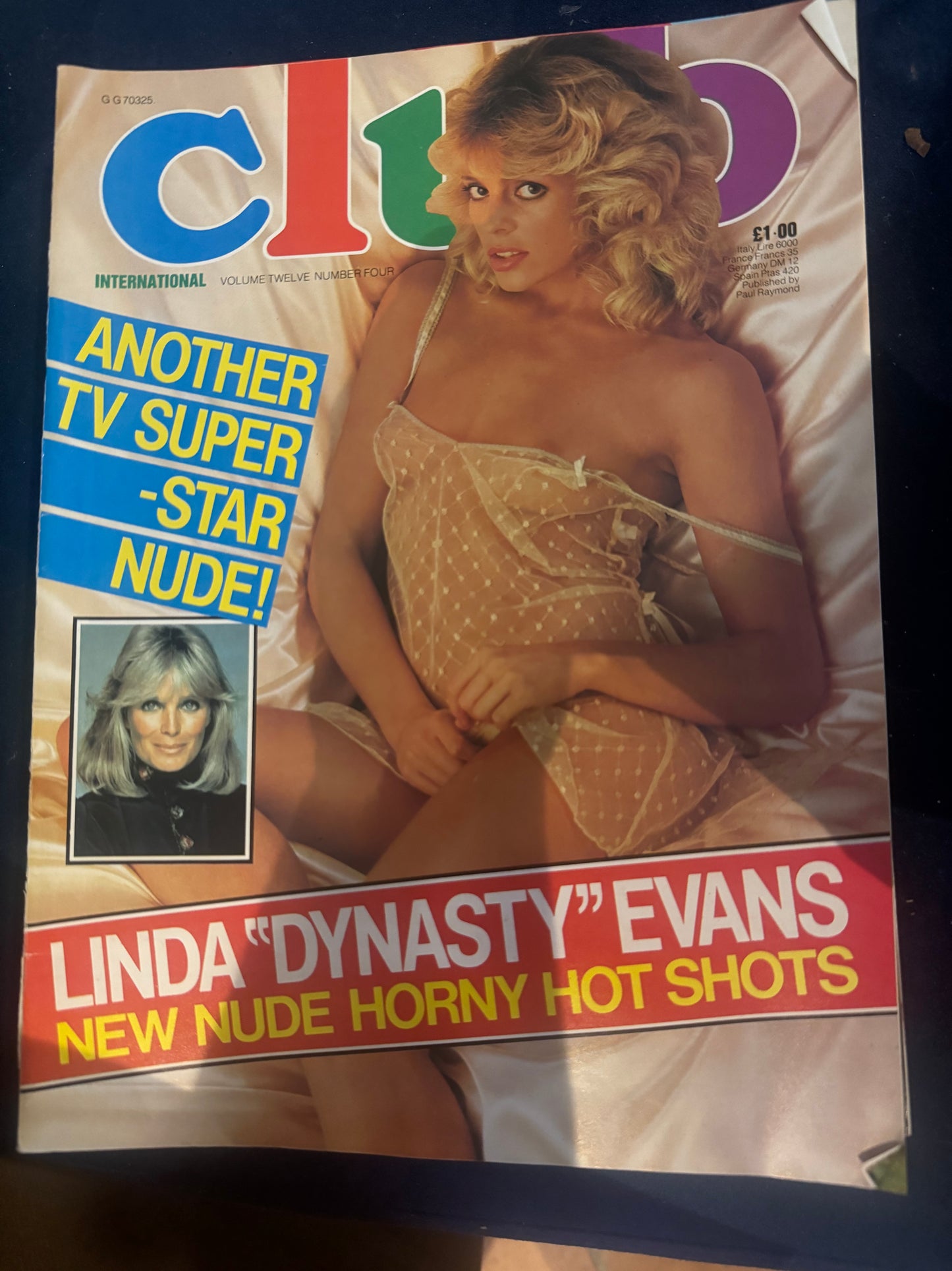 Vintage Club international Magazine Volume 12 Number 4 Linda Dynasty Evans 80s Adult Pornographic Magazine