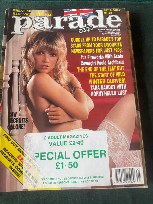 Vintage Parade Extra Magazine Parade 145 Covergirl Paula Archibald 1990 90s  Adult Pornographic Magazine