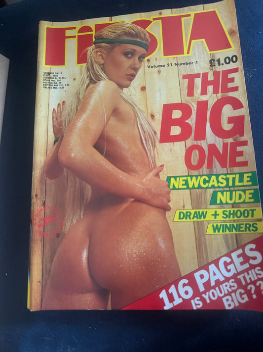 Vintage Fiesta Magazine Volume 21 Number 1 The Big One Newcastle Nude 80s Adult Pornographic Magazine