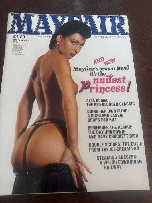 Vintage Mayfair Magazine Vol 21 No 10 Siggi Miksa,Penny Chalmers,Ann Russell,Sheila Hall 1986 80s Adult Pornographic Magazine
