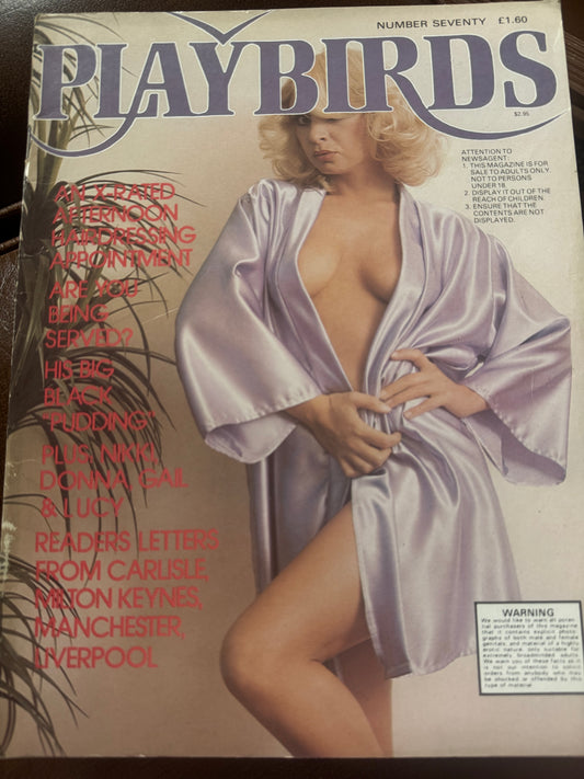 Vintage Playbirds Magazine No 70 X-Rated Afternoon 1982 80s  Adult Pornographic Magazine