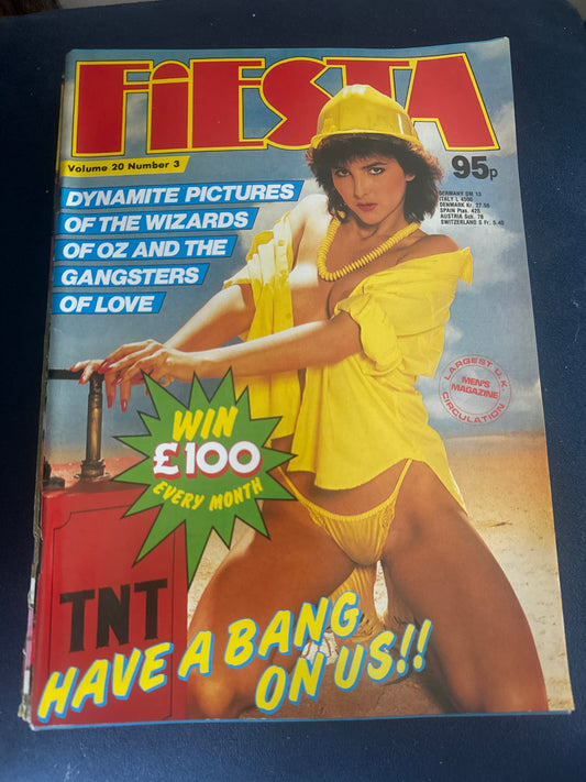 Vintage Fiesta Magazine Volume 20 Number 3 Have a Bang On Us!  80s Adult Pornographic Magazine