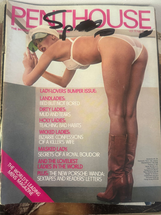 Vintage Penthouse Magazine Volume 11 Number 11 Lady Lovers Bumper Issue 1976  70s Adult Pornographic Magazine