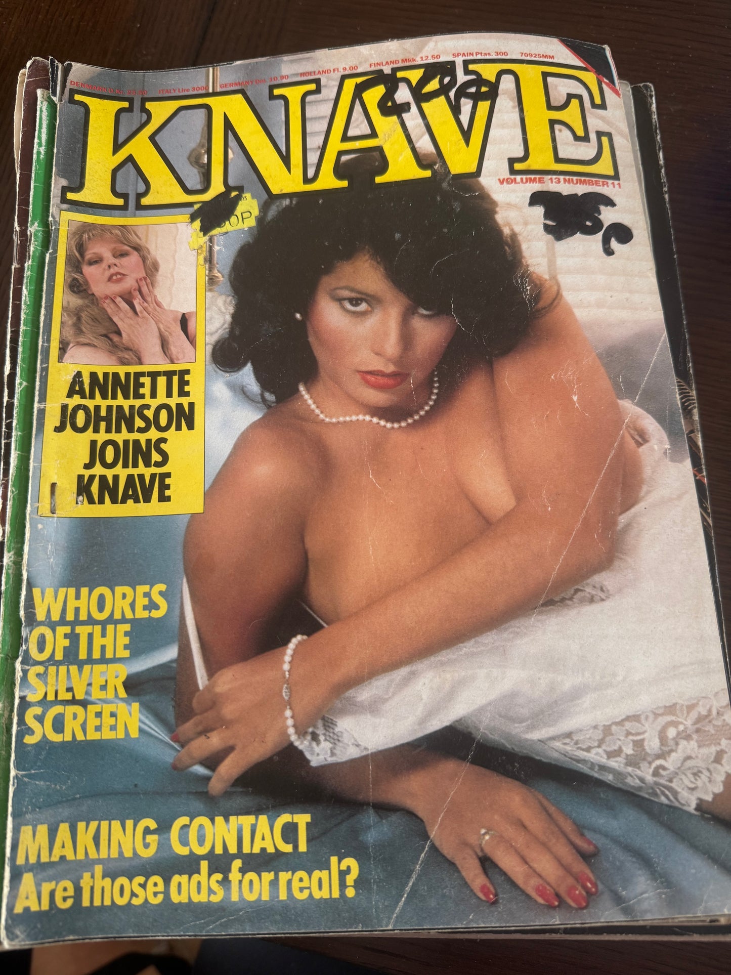 Vintage Knave Magazine Vol 13 No 11 Annette Johnson Joins Knave 1981  80s Adult Pornographic Magazine