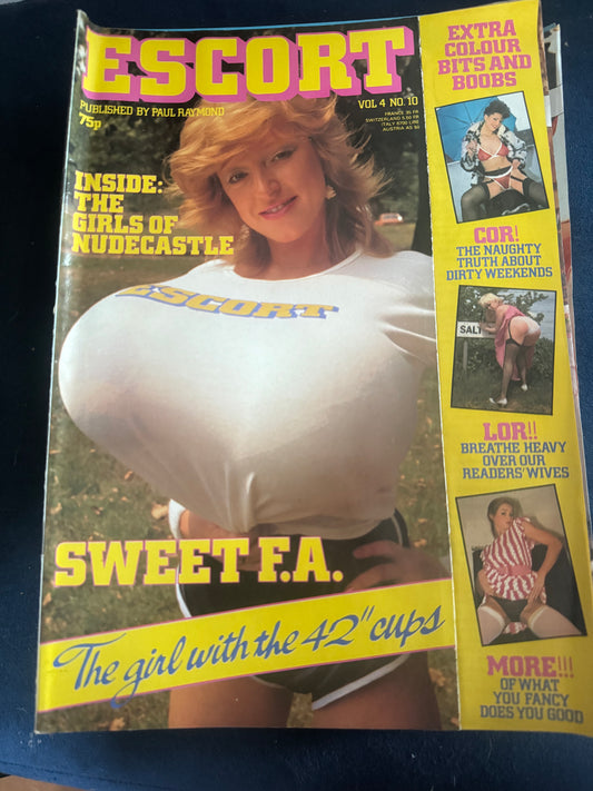 Vintage Escort Magazine Vol 4 No 10 The Girl with the 42" Cups 80s Adult Pornographic Magazine