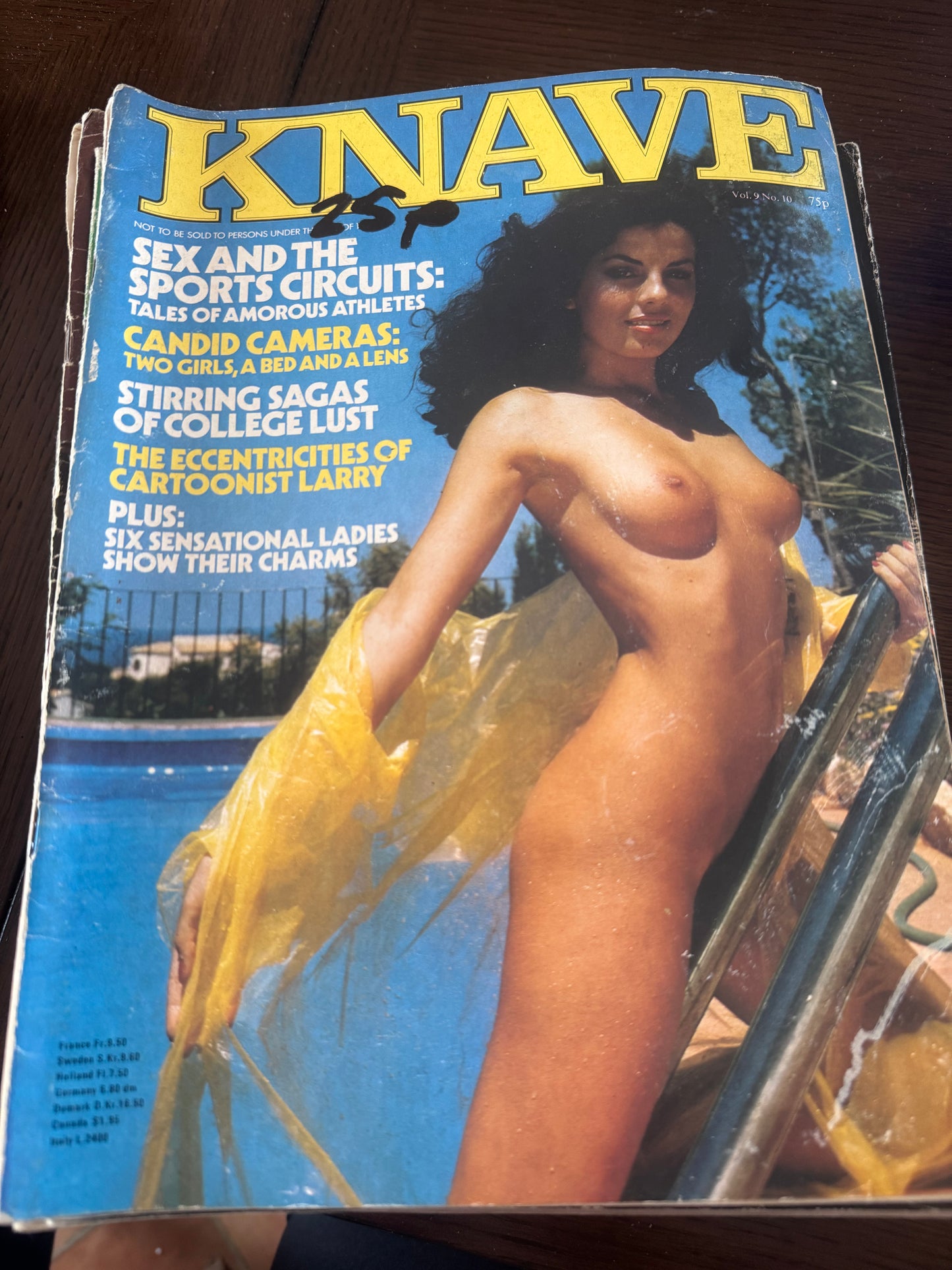 Vintage Knave Magazine Vol 9 No 10 Sex and The Sports Circuits 1977  70s Adult Pornographic Magazine