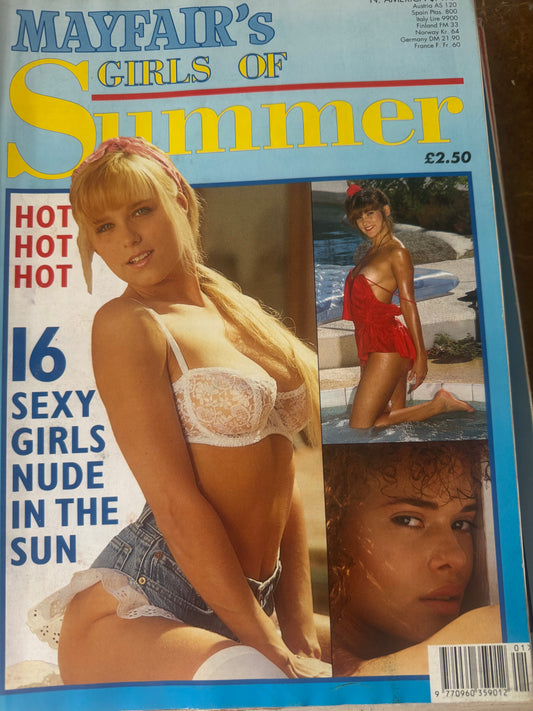 Vintage Mayfair Girls of Summer Magazine Number 5 Becky Rogers 1991 90s Adult Pornographic Magazine