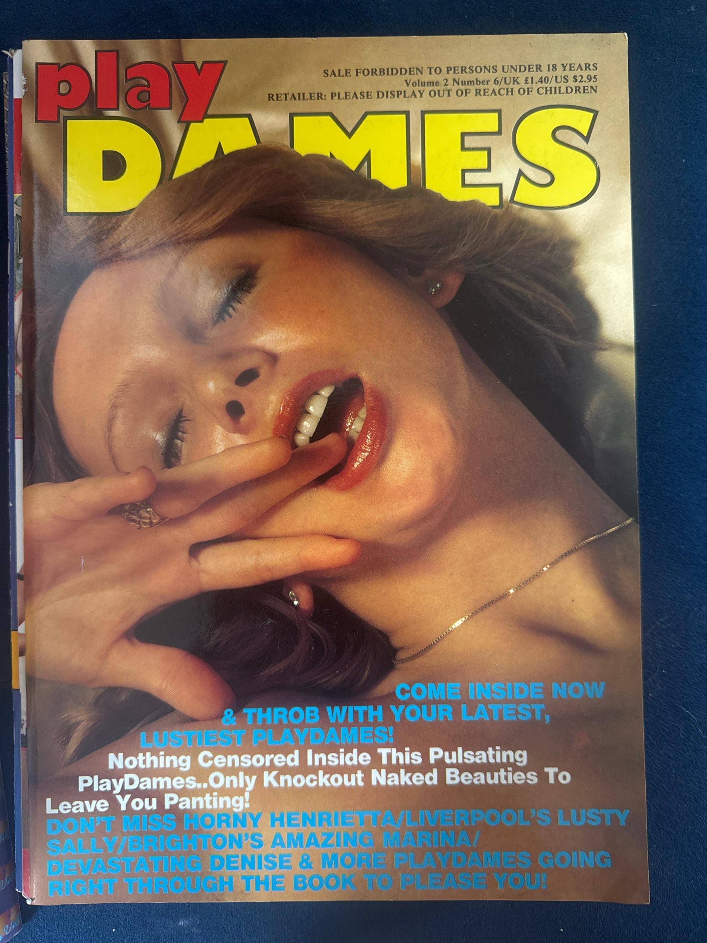 Vintage Play Dames Volume 2 Number 6 80s Adult Pornographic Magazine