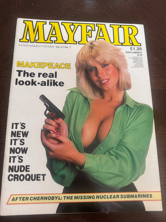 Vintage Mayfair Magazine Vol 21 No 7 Christie Lyons 1986 80s Adult Pornographic Magazine