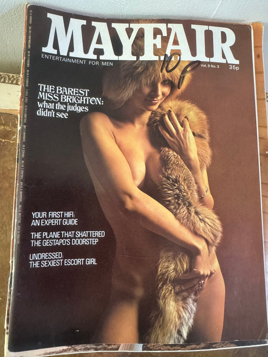 Vintage Mayfair Volume 9 No 3 The Barest Miss Brighton 70s Adult Pornographic Magazine