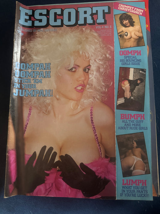 Vintage Escort Magazine Vol 4 No 3  80s Adult Pornographic Magazine
