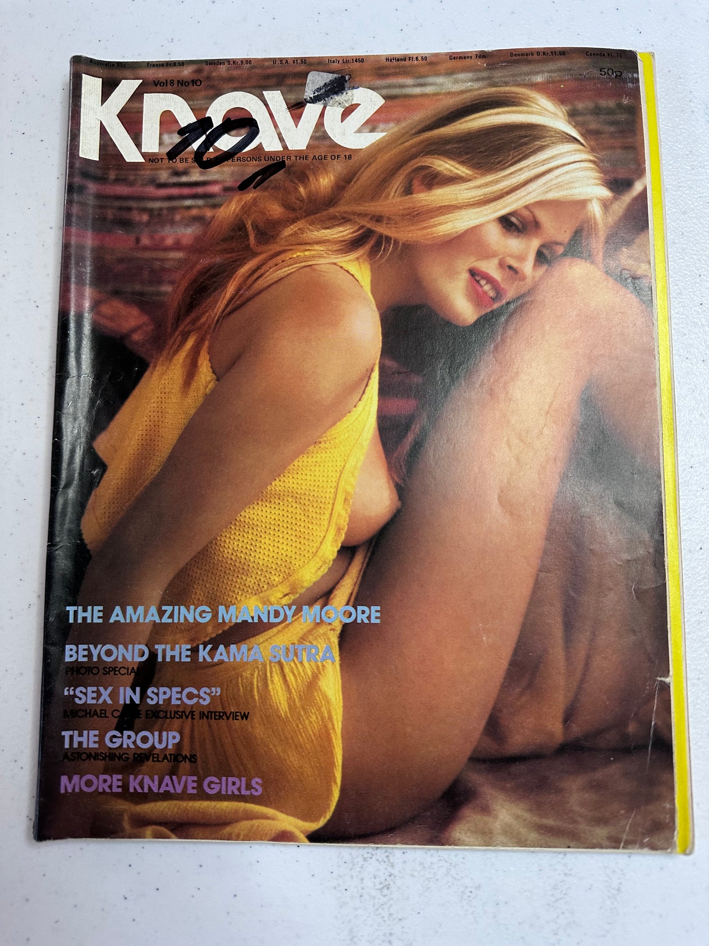 Vintage Knave Magazine Volume 8 Number 10 1974 70s Explicit Adult Pornographic Magazine
